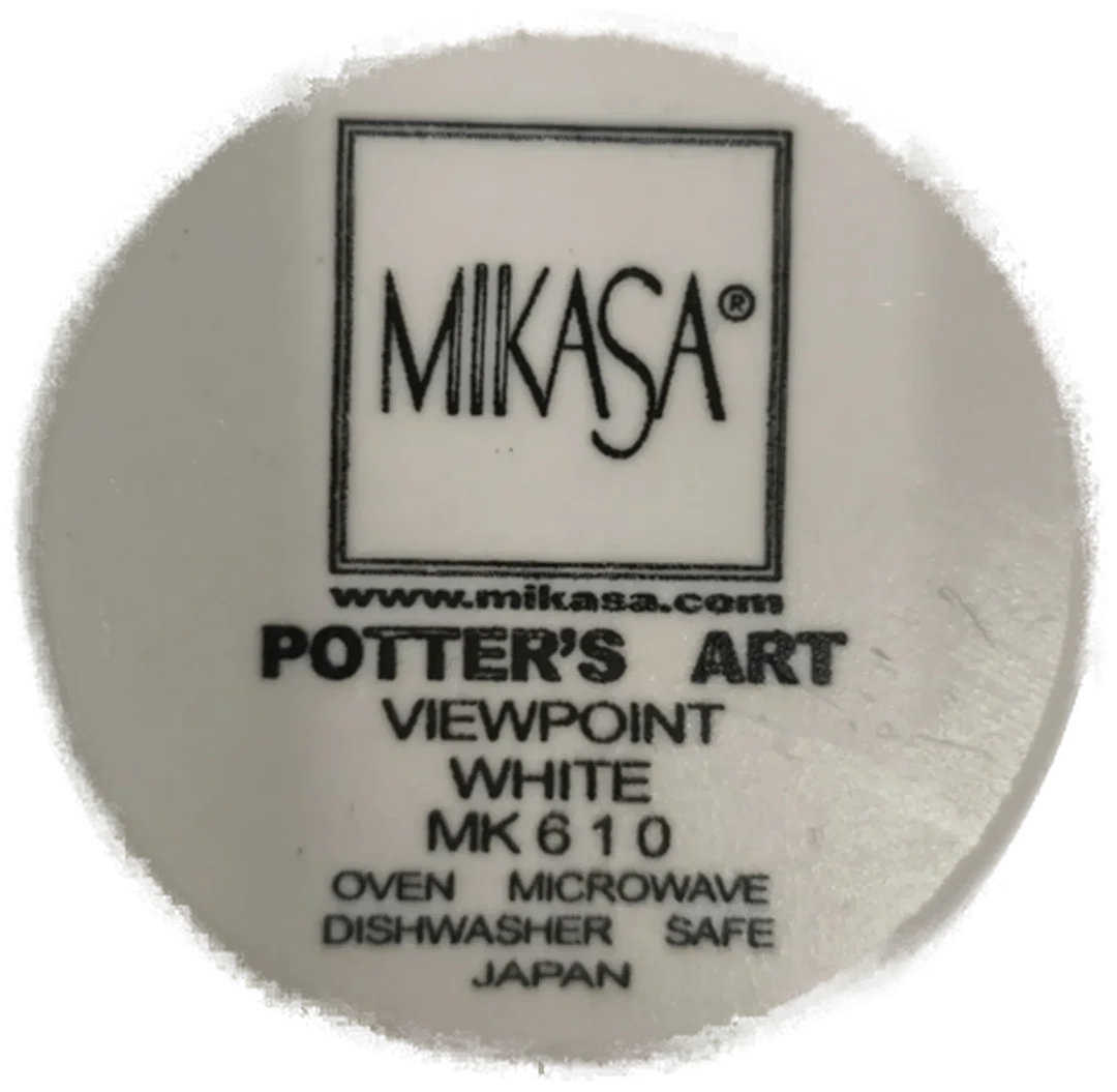 Mikasa, 4 Speiseteller "Viewpoint white", dinner plate, Japan, selten – Bild 4