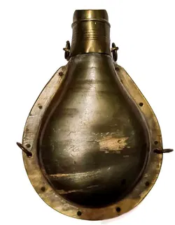 Pulverflaschen‑Verschlusskopf aus Messing mit Hornrand – Ersatzteil/Deko - Bild 1