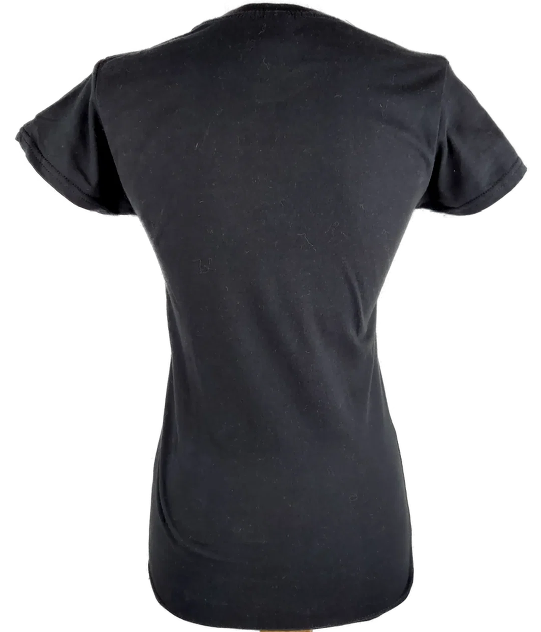 T-Shirt "Gildan", kurzarm mit Rundhalsausschnitt, schwarz mit Aufdruck, Größe S – Bild 3