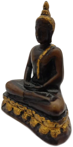 Kleine Buddha-Figur Holz | Zeitloses Unikat - Bild 4