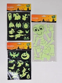 Halloween Fenster-Stickerpaket "Grusel" #5 "Glow in the Dark" – Vorschau 1