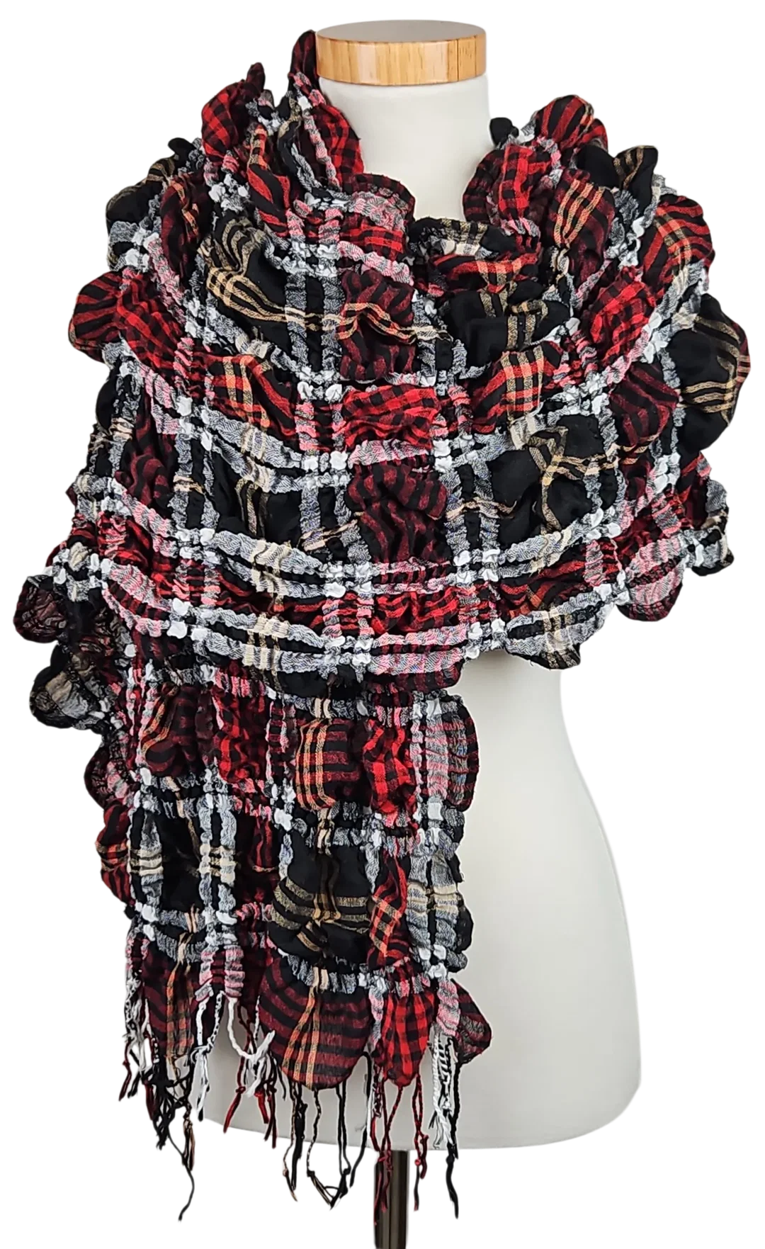 Schal Damen - kariert/ multicolor – Bild 2