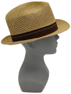 Panamahut Ecuador beige/braun - Gr./55, original Handarbeit - Bild 3