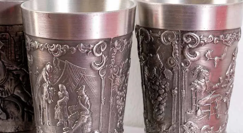 Zinnbecher Set 4-teilig – Bild 4