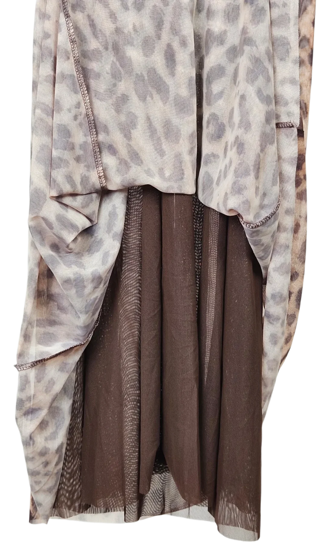 ZARA Damen Maxikleid mit Animal Print, braun - Gr. M – Bild 4