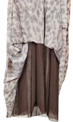 ZARA Damen Maxikleid mit Animal Print, braun - Gr. M - Bild 4
