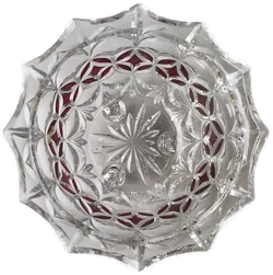 3 Fuß- Glasschale, Höhe 10cm, Böhmen - Bild 3
