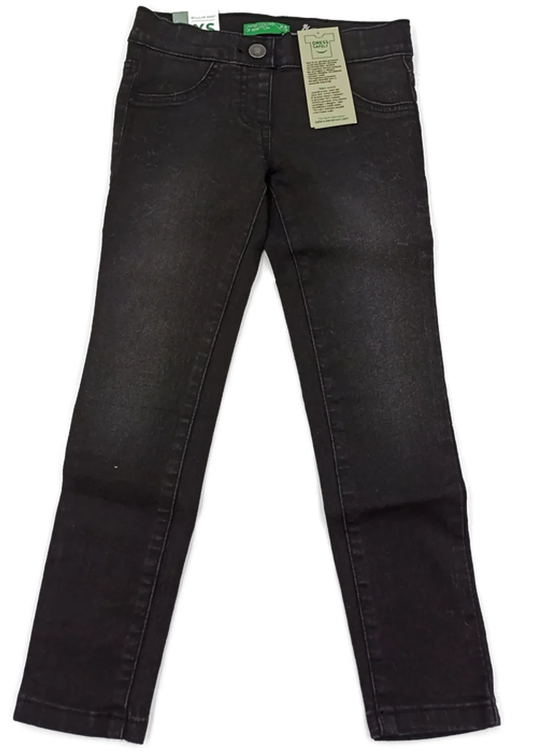 United Colors of Benetton Kinderjeans schwarz Gr. XS - Bild 1