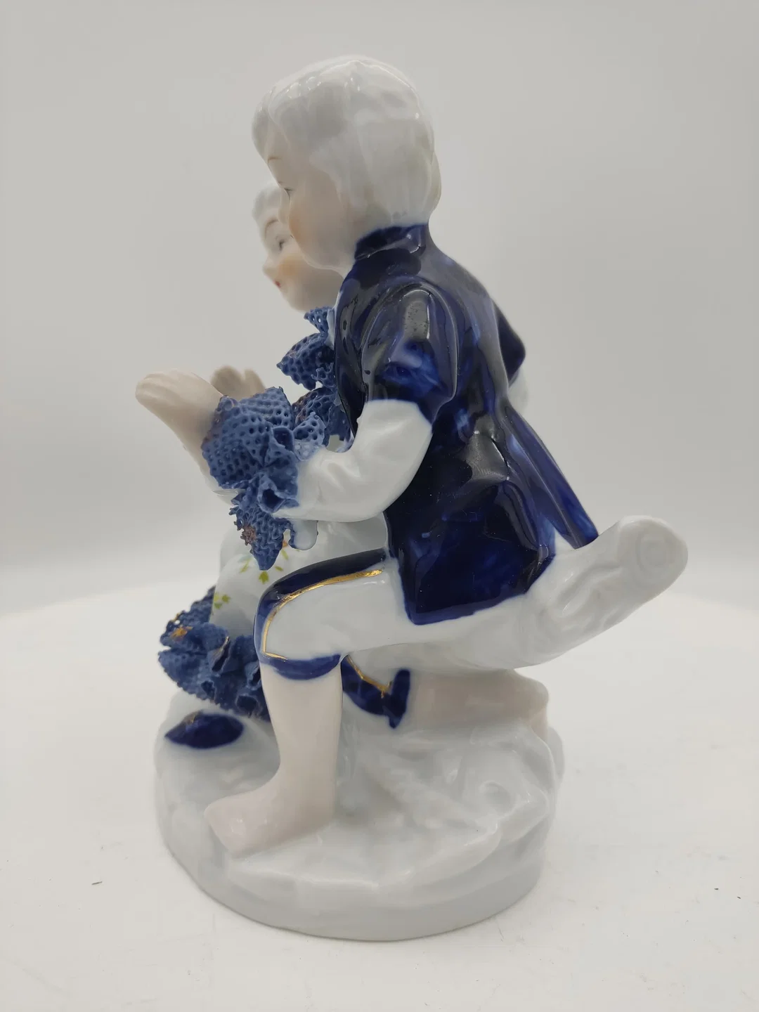 Porzellan Figur Rokoko Paar, Höhe 16 cm – Bild 3