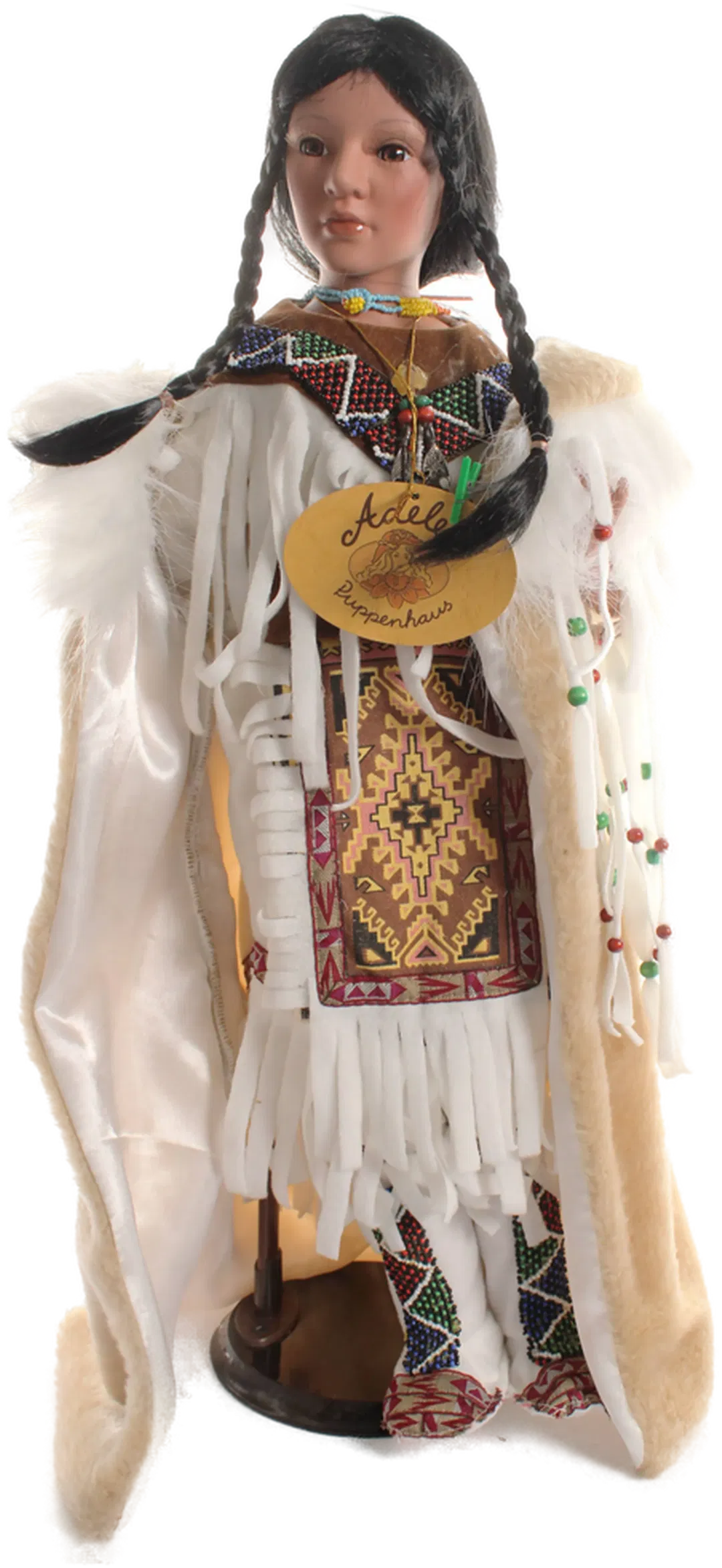 Große Sammlerpuppe „Adelie“ – Puppenhaus – Indianerin / Native Style – ca. 56 cm - Bild 2