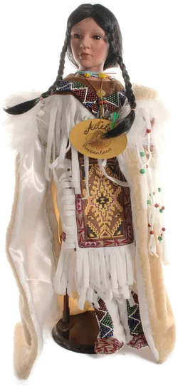 Große Sammlerpuppe „Adelie“ – Puppenhaus – Indianerin / Native Style – ca. 56 cm - Bild 1