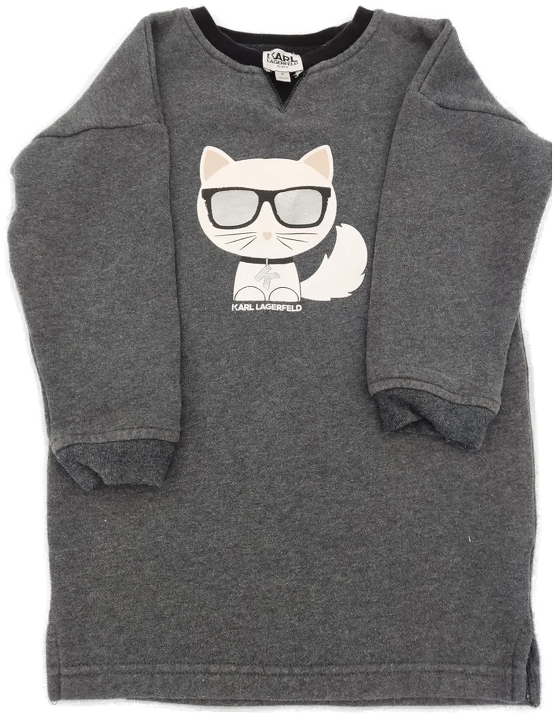 Karl Lagerfeld Kinder Sweater Kleid grau Gr. 102(4 Jahre) - Bild 4