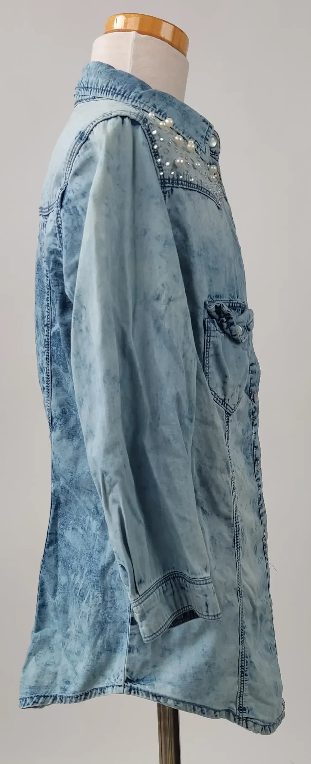 Denim Co Damen Jeansbluse blau - Gr. 34 – Bild 3