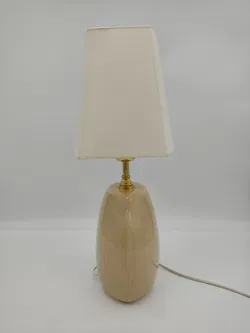 Tischlampe mit Keramikfuß, cremeweiß - Bild 7