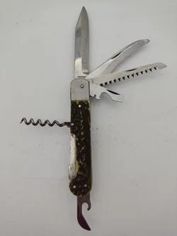 Mikov Fixir Jagdtaschenmesser mit Lederscheide | Tschechoslowakischer Schatz - Bild 4