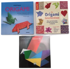 3 Stk. Origami Bücher, Basteln