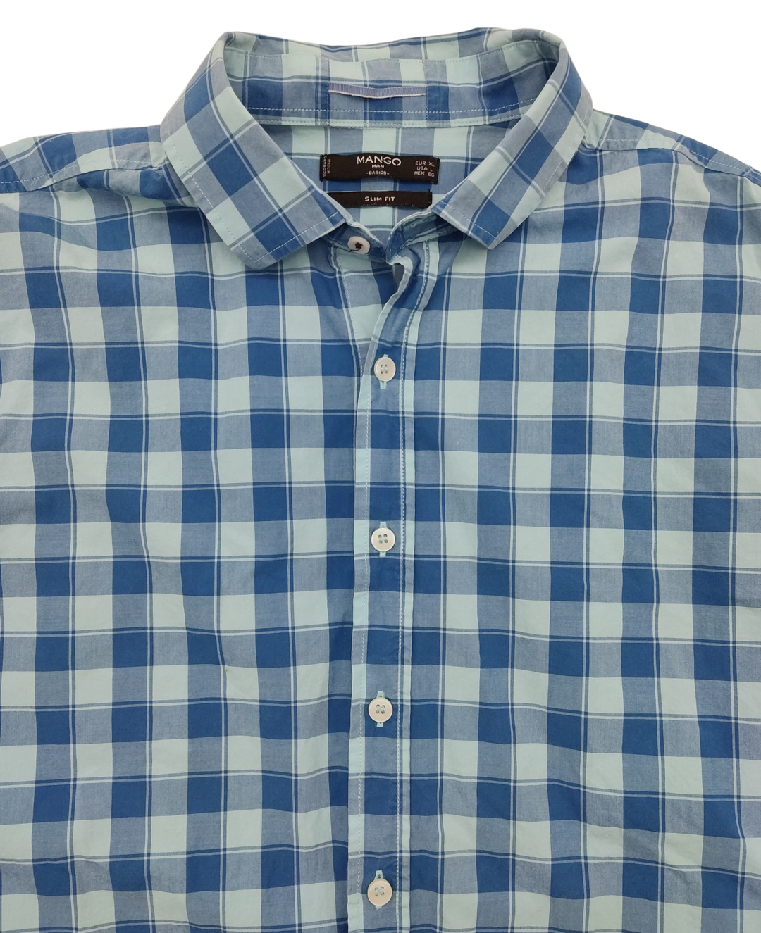 Mango Herren Hemd, blau - Gr. XL  – Bild 4