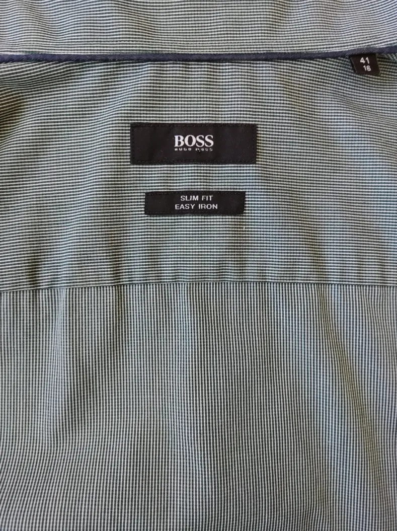 Hugo Boss Herren Hemd, blau/weiß - Gr. M  – Bild 4