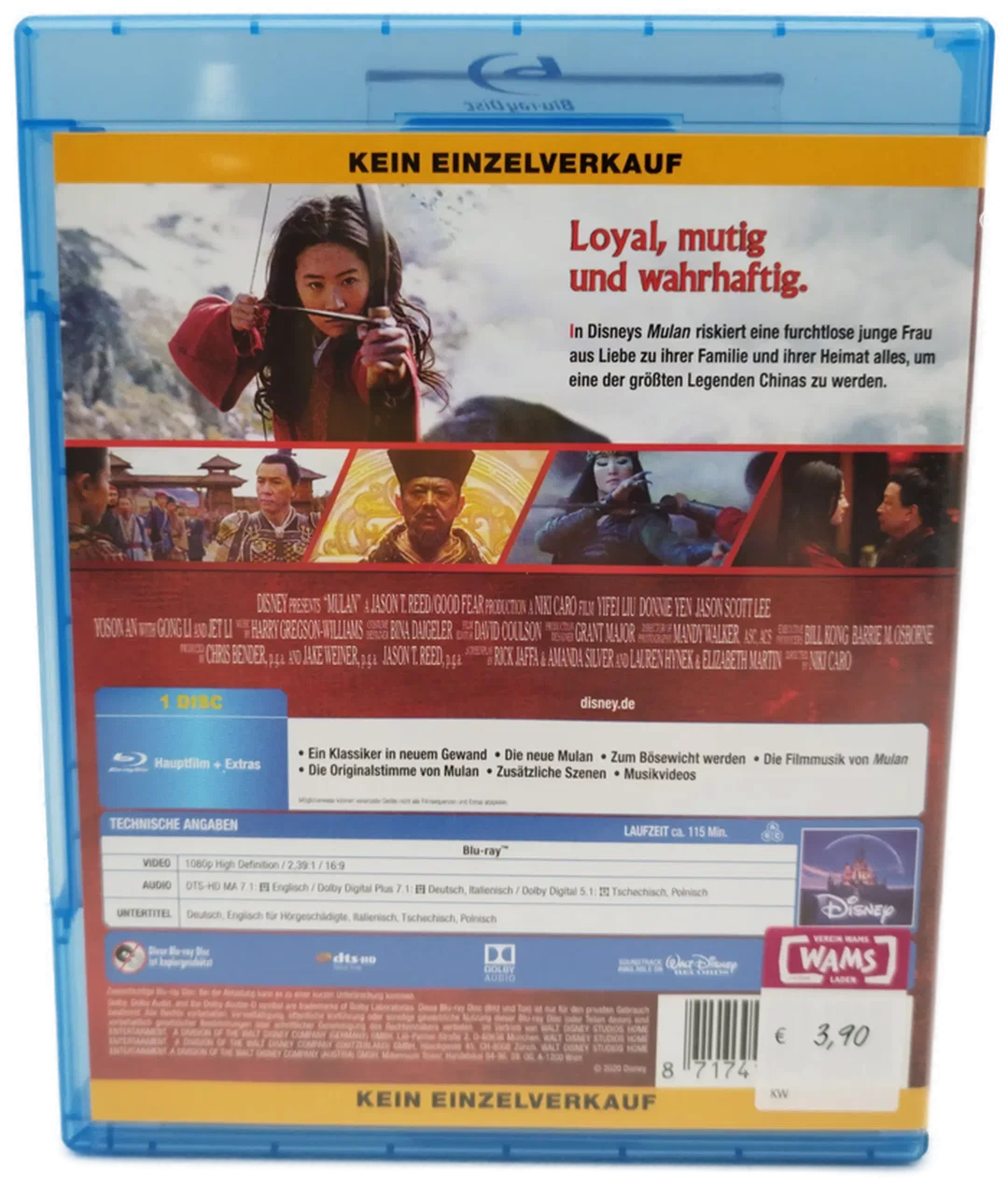 Disney Mulan Live Action - BluRay / FSK12 – Bild 2