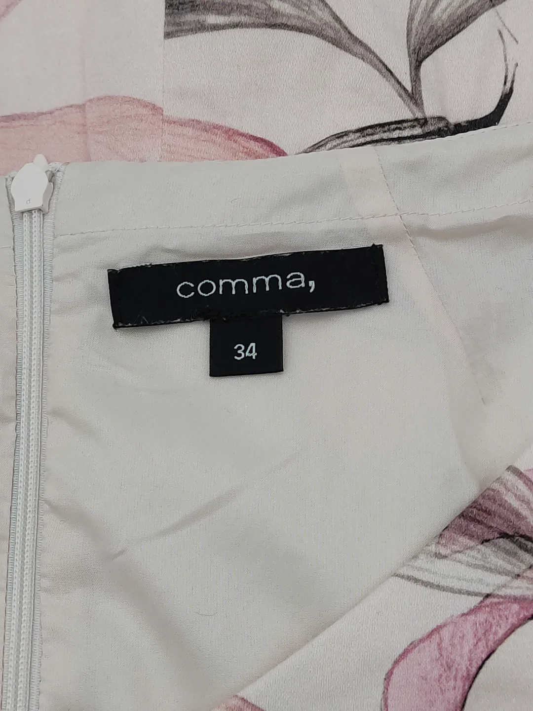 Comma Damen Sommerkleid rosa/geblümt Gr. 34 – Bild 2