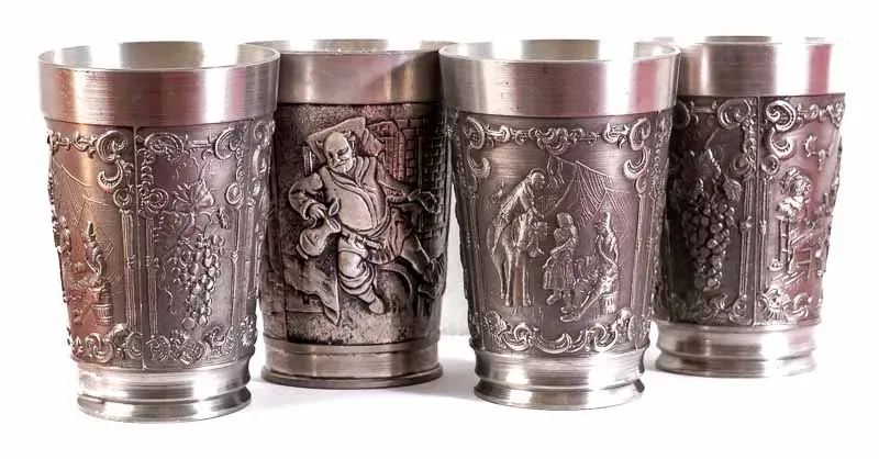 Zinnbecher Set 4-teilig - Bild 4