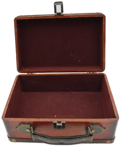 Kleiner Holzkoffer braun mit Motiv Vintage - Bild 3