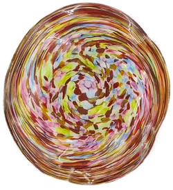 Bunte Kunst Glasschale im Taschentuch Design Ø ca 34cm - Bild 4