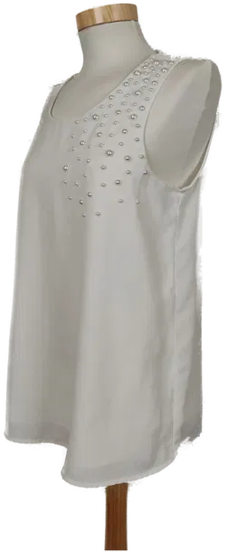 Vero Moda Damen Top Bluse ärmellos weiß - S/36 - Bild 4