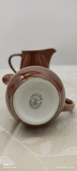 Sahnekännchen Lilien Porzellan Braun | Vintage-Schatz - Bild 6