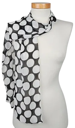ORSAY Damen Schal - weiß/schwarz/gepunktet   - Bild 2
