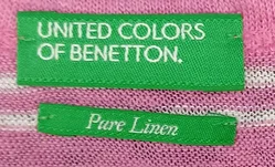 United Colors of Benetton Kindertop rosa/weiß Gr. XS/ECH - Bild 3