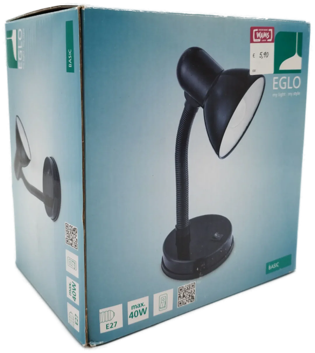 EGLO Basic Tischlampe - max. 40W / schwarzes Modell – Bild 4