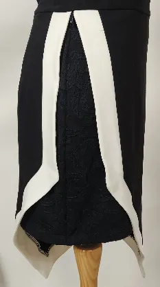 Rinascimento Damen-Kleid schwarz/weiß Asymmetrische Große S – Bild 3