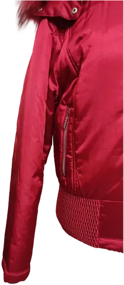 SP Kitzbühel Sportalm Vintage Damen Skijacke mit Kunstpelz rot Größe 40 - Bild 3