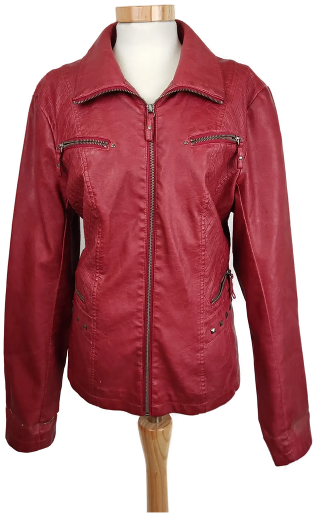 C&A Lederoptik Damen Jacke rot Gr. 42 - Bild 1