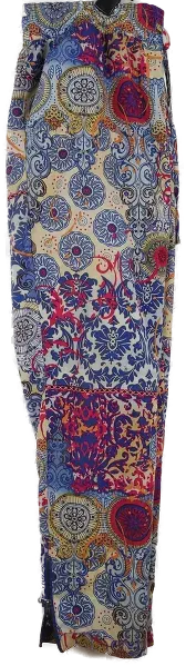 Sommerhose 'Jean Pascale' lang mit Gummizugbund, bunt gemustert mit Einschubtaschen, Größe 40 - Bild 2