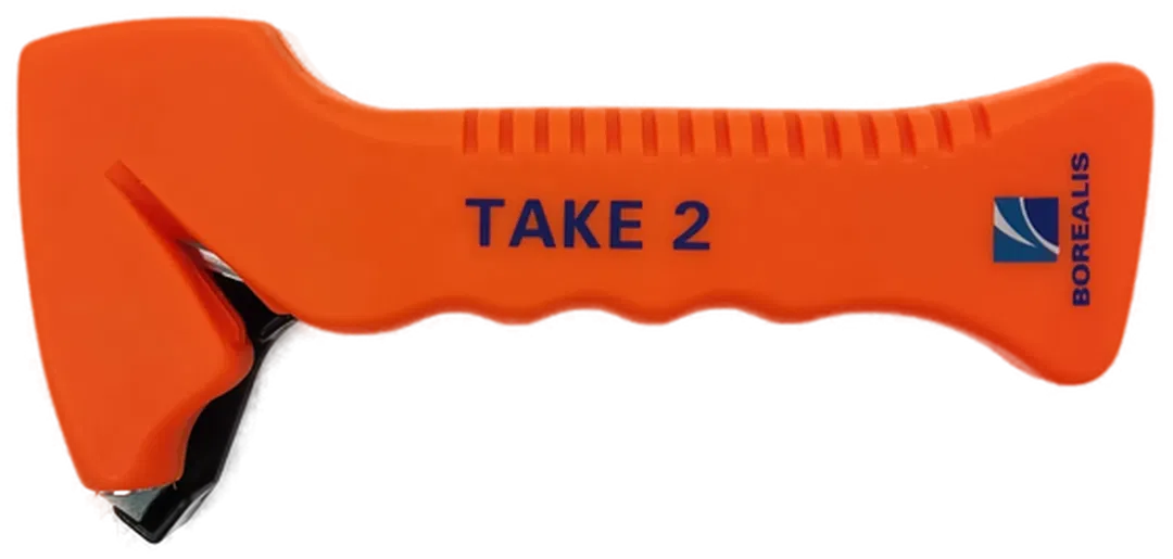 KFZ/LKW Unfallhammer mit Gurtmesser in orange, Länge 19cm - Bild 1