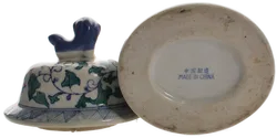 Chinesische Porzellanvase mit Deckel und Wächterlöwe – handbemalt, 35,5 cm - Bild 5