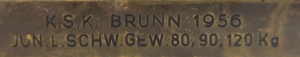 Trophäe Gewichtheben K.S.K Brunn 1956 – Bild 5