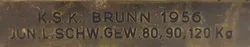 Trophäe Gewichtheben K.S.K Brunn 1956 - Bild 5