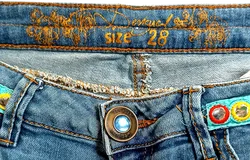 Desigual Damen Jeans blau gemustert Gr. 28 - Bild 3