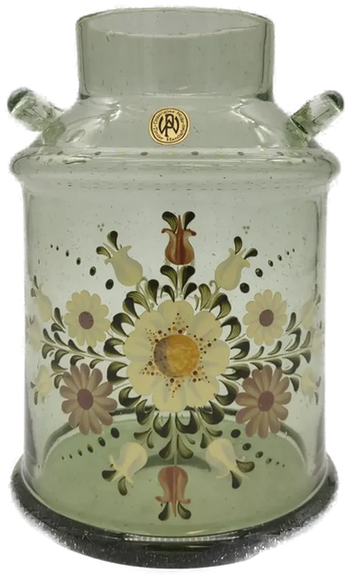 Tiroler Kristallglas Vase Grün Transparent - Bild 1