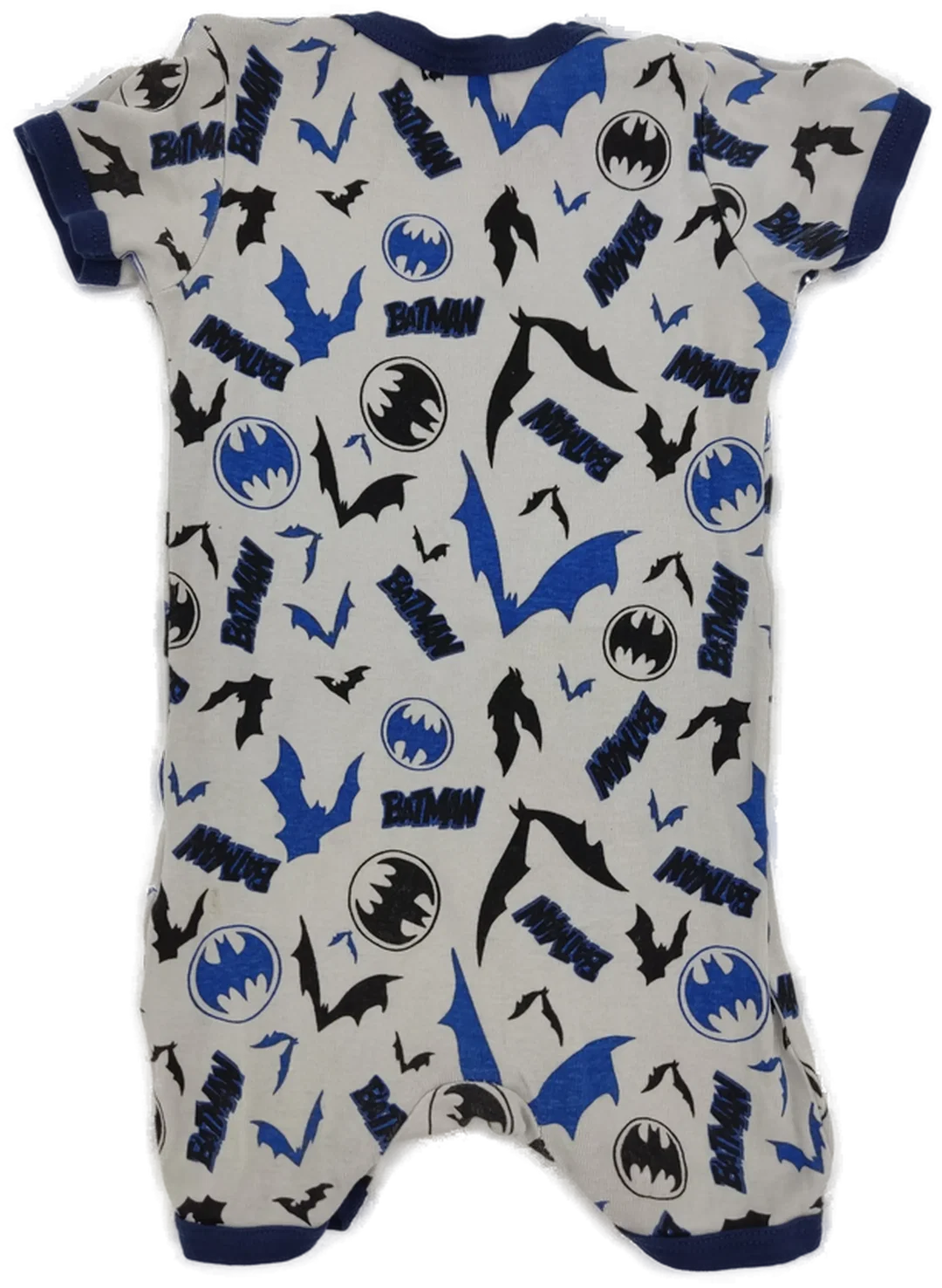 Bodys 2 tlg., "BATMAN", kurzarm mit Rundhalsausschnitt, blau mit Aufdruck und kurzem Bein, Größe 74/80 – Bild 4