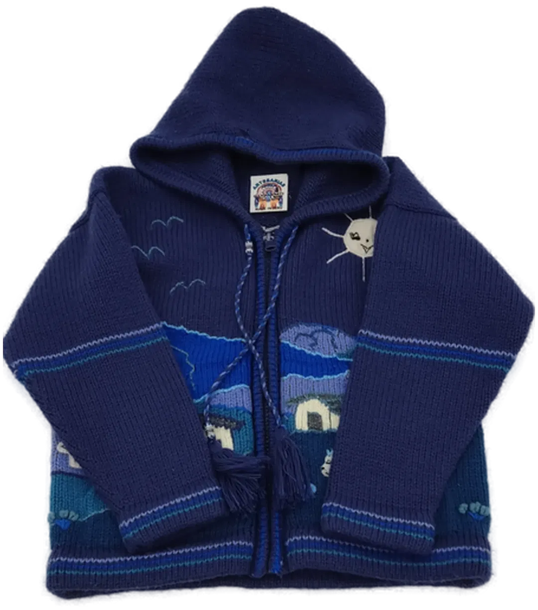 Artesanias Kinder Strickjacke Blau Gr. 6 Jahre - Bild 4