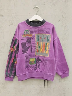KIDDYS Kinder Vintage Pullover, lila - Gr. 140