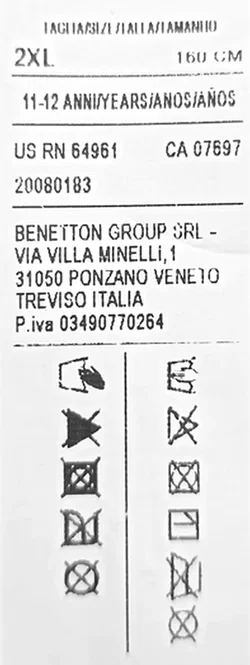 United Colors of Benetton Kinderbadeanzug rot/weiß Gr. 2XL – Vorschau 3