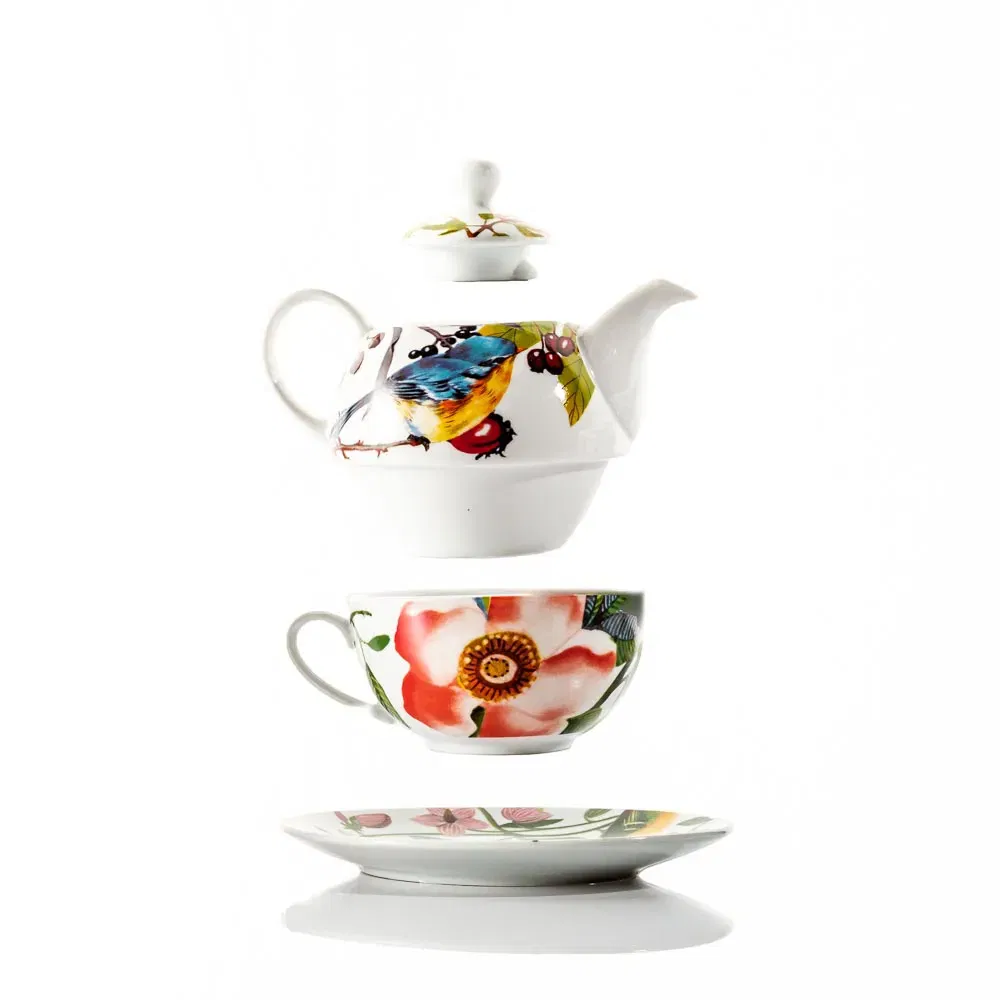 GILDE Bella Vita Tea for One Teekanne Porzellan  - Bild 4