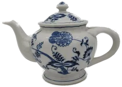 Blue Danube Teekanne blau gemustert Vintage - Bild 3