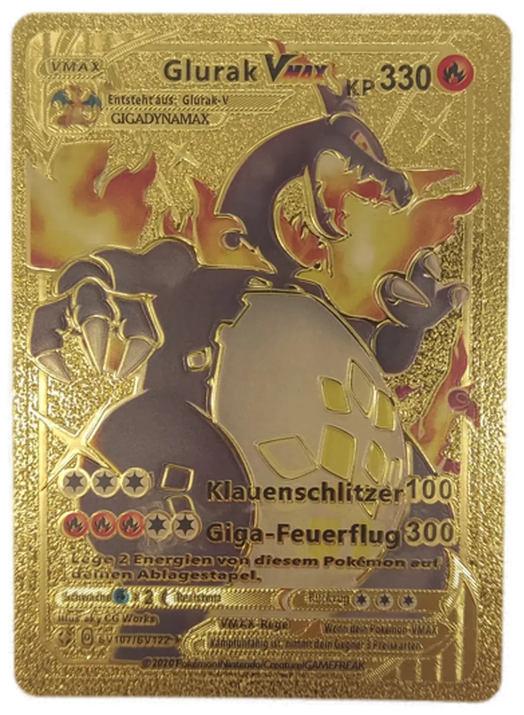 Pokémon Sammelkarte Goldfolie Glurak Vmax - Bild 4