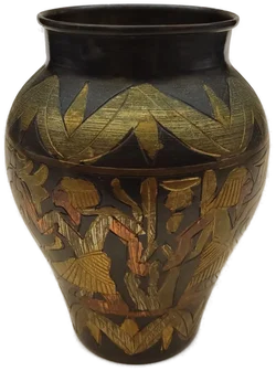 Vintage Ägyptische Vase mit Pharaonen-Relief – Vorschau 3
